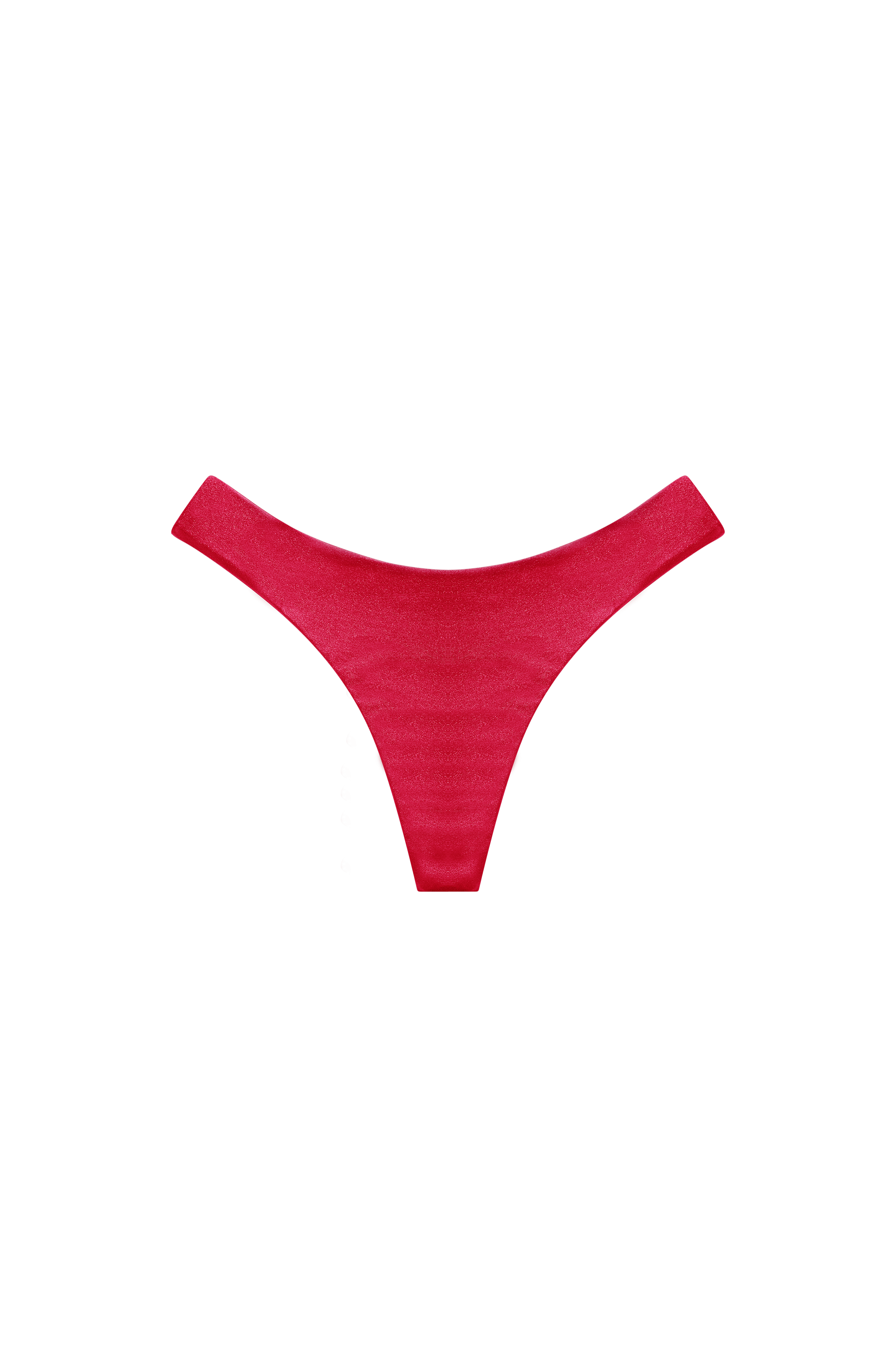 high waist string bikini rood