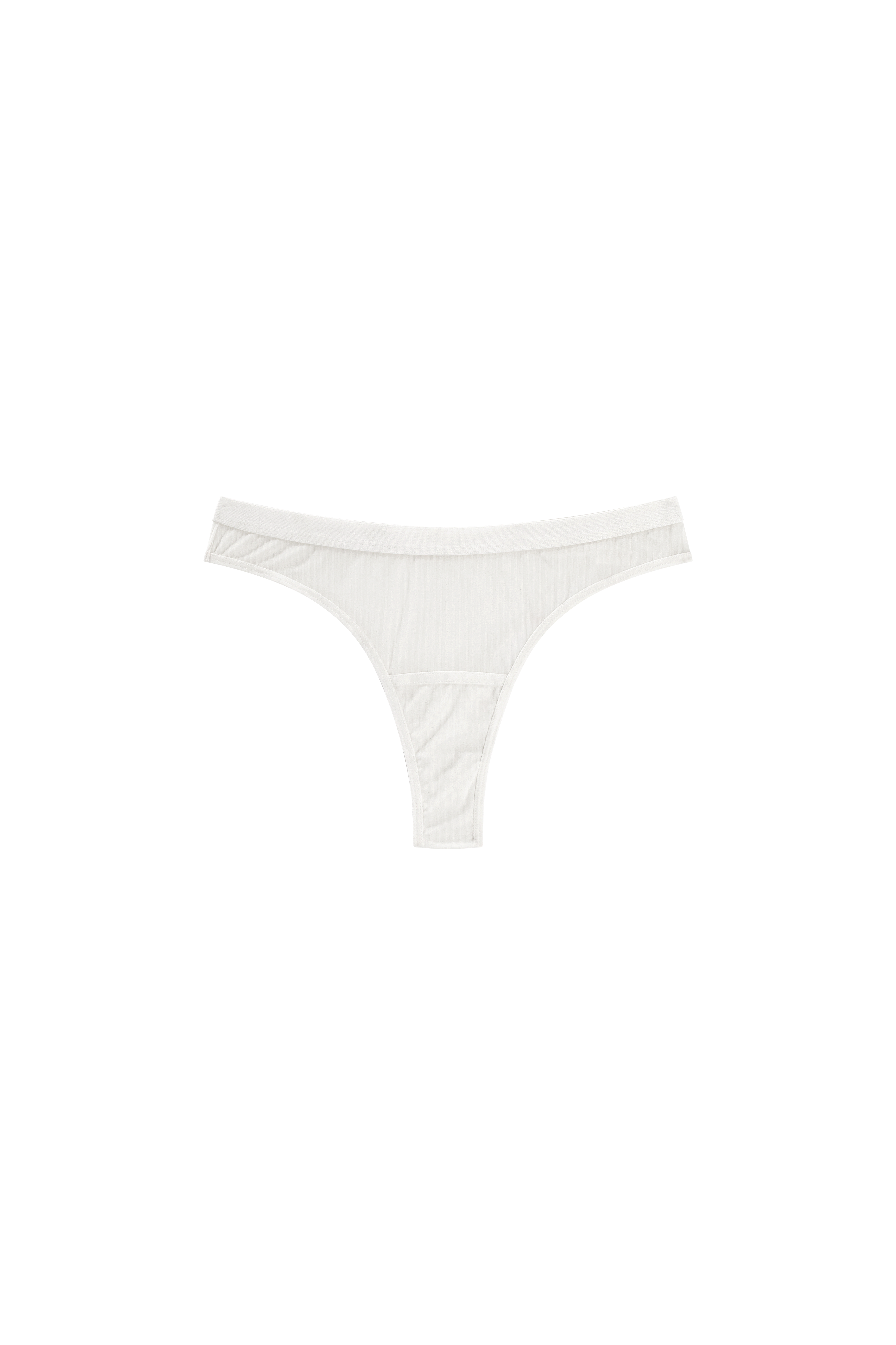 witte string met verticale witte strepen