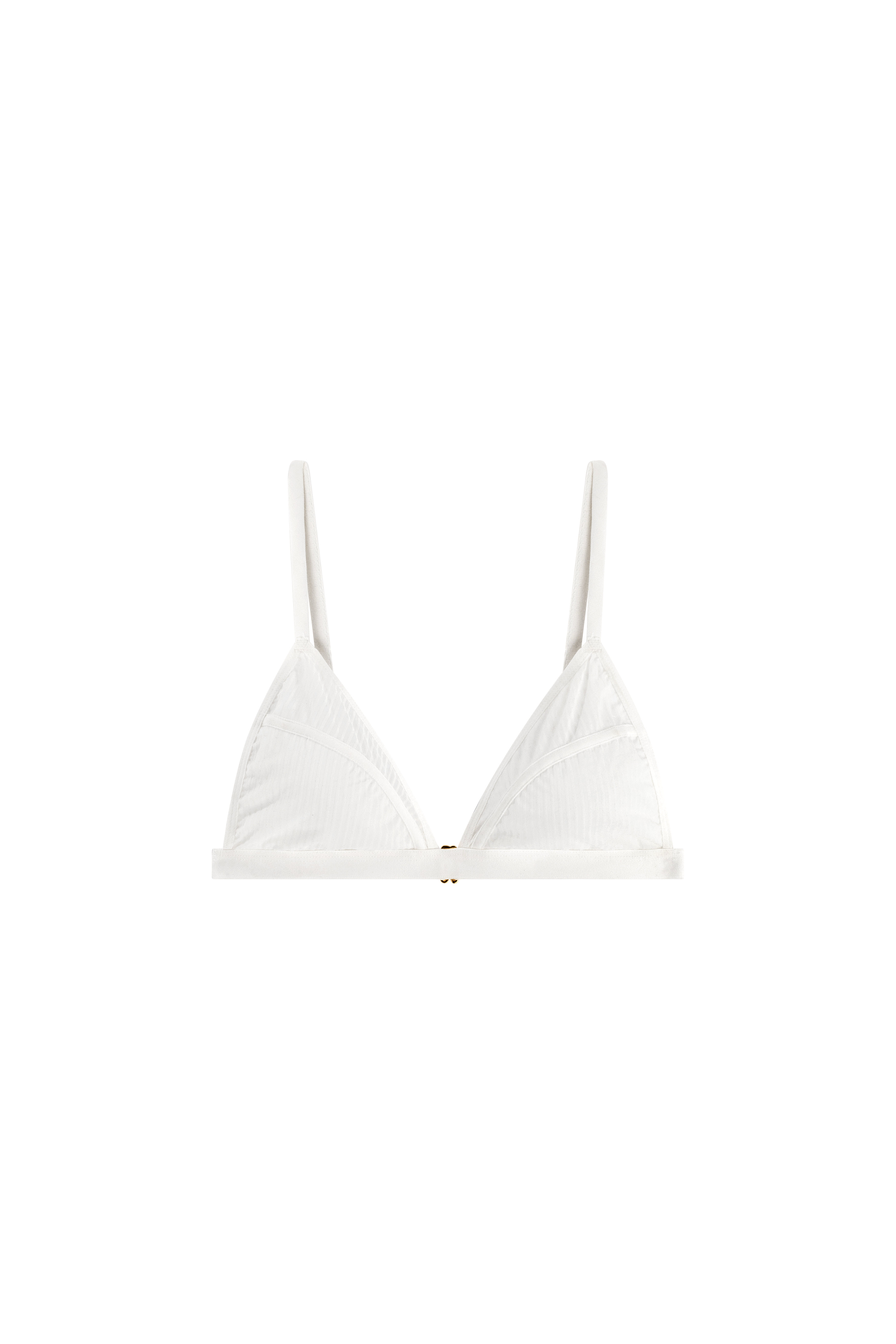 witte triangel bralette met strepen
