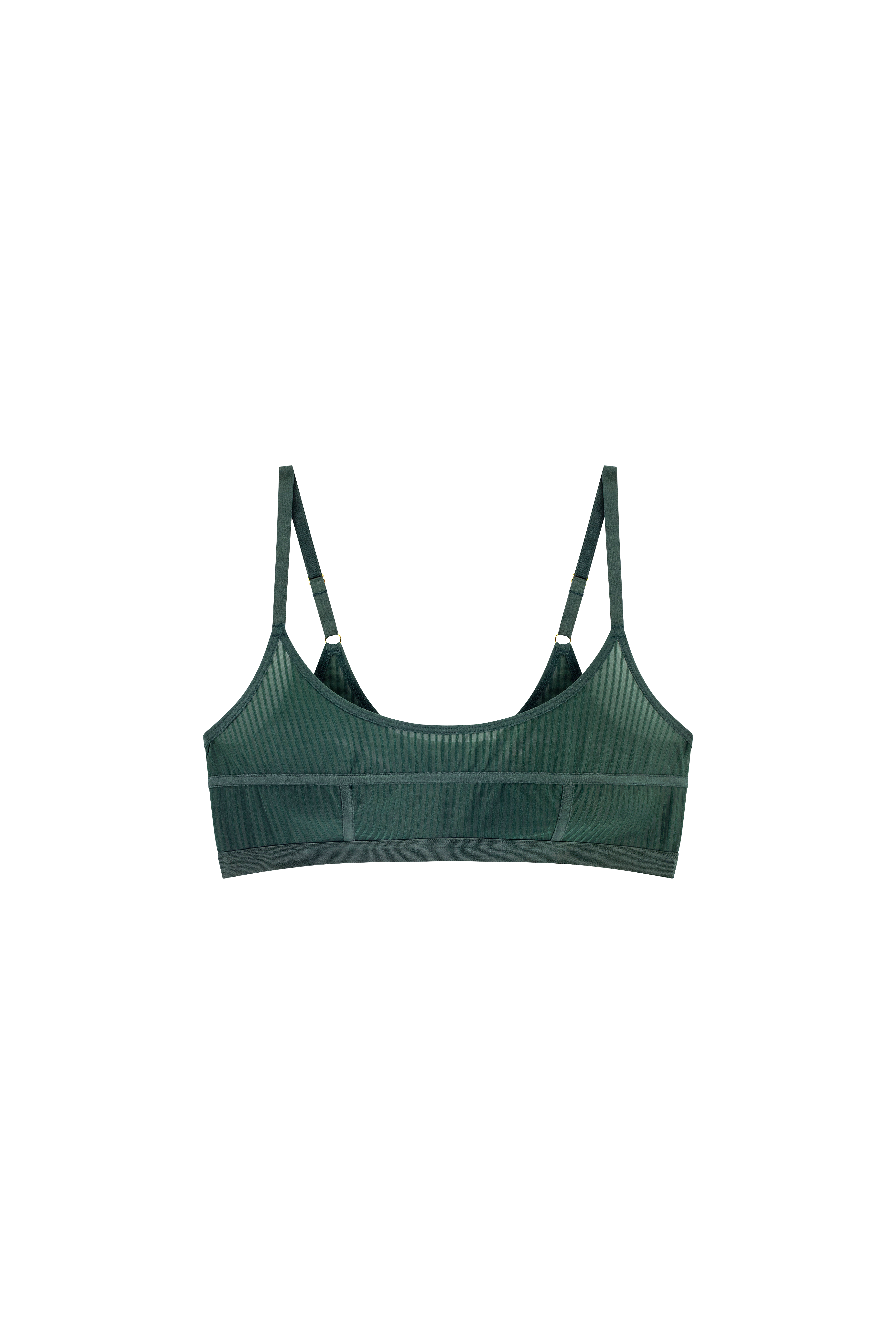 groene bralette top zonder sluiting met strepen