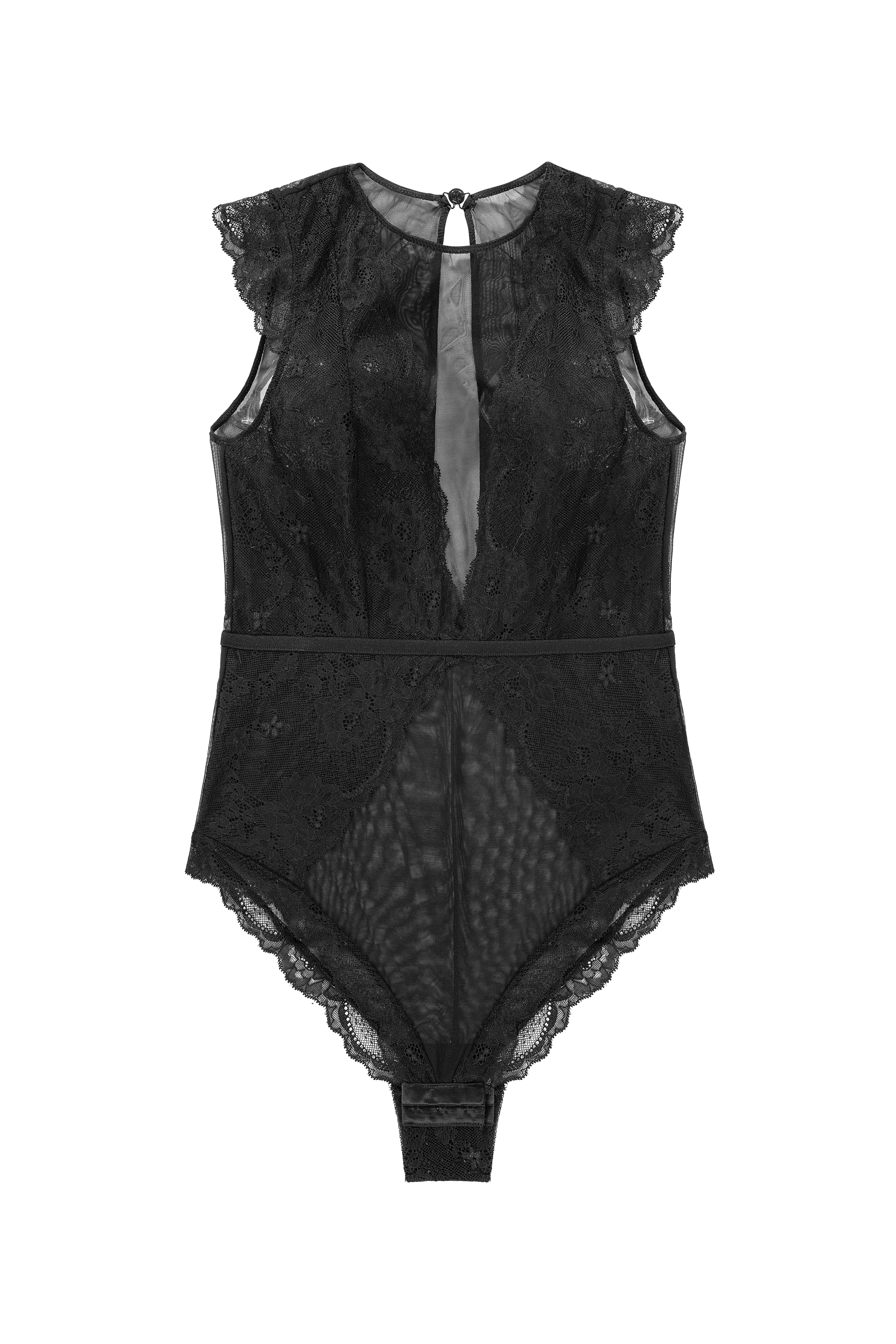 zwart kanten body stocking