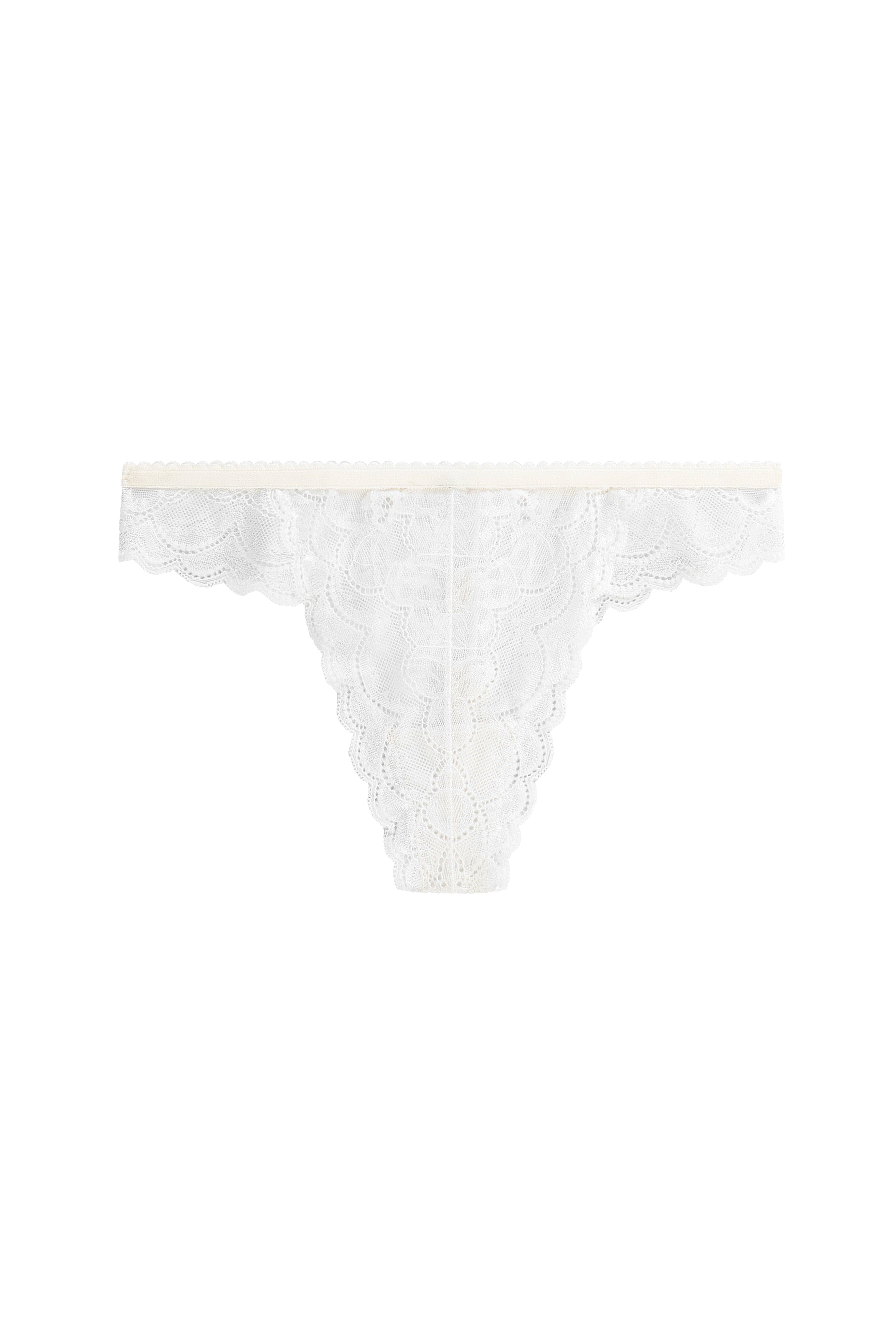 White hipster thong