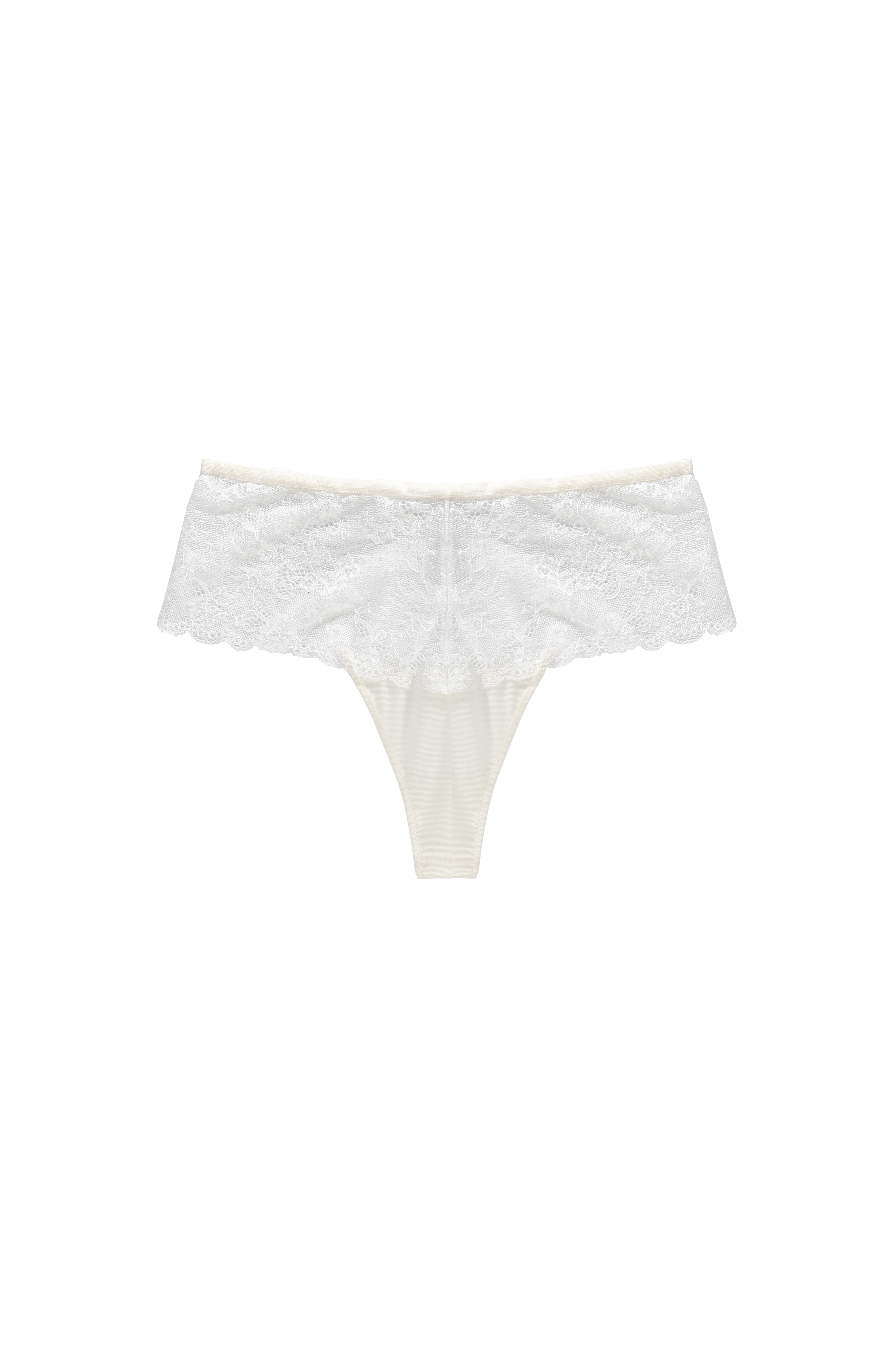 hoge witte kanten string