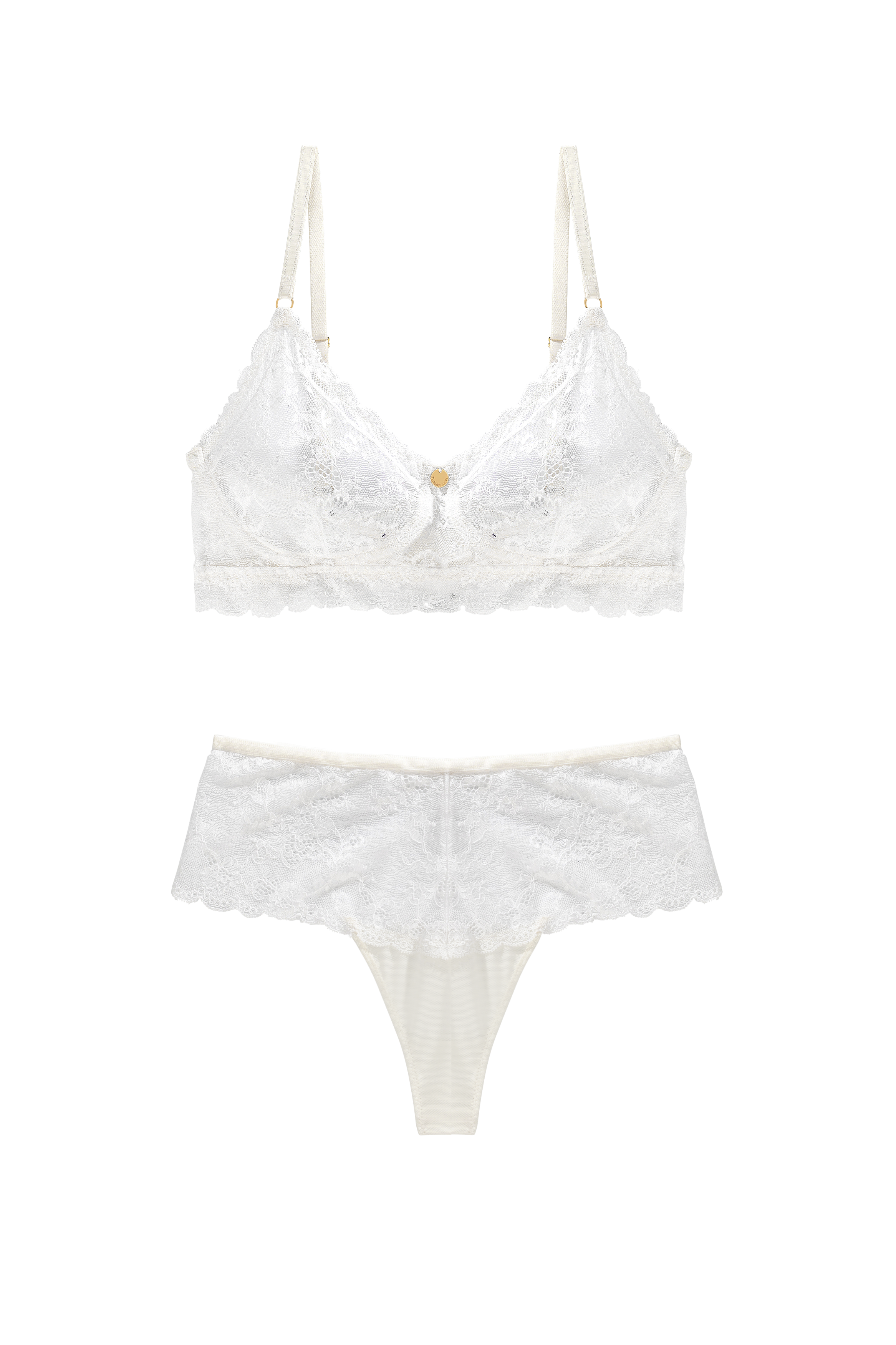 sexy witte lingerie set