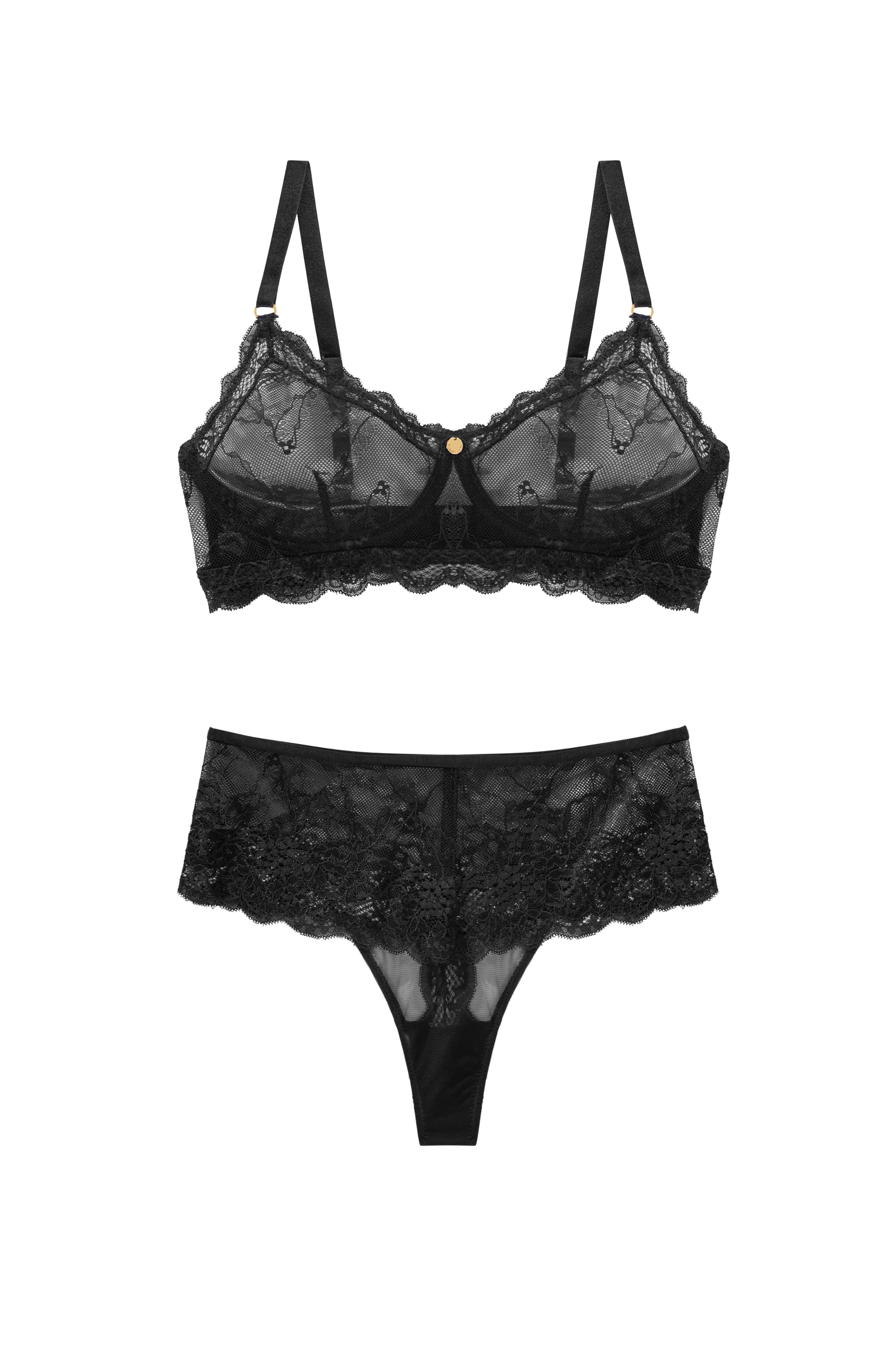 sexy zwarte lingerie set