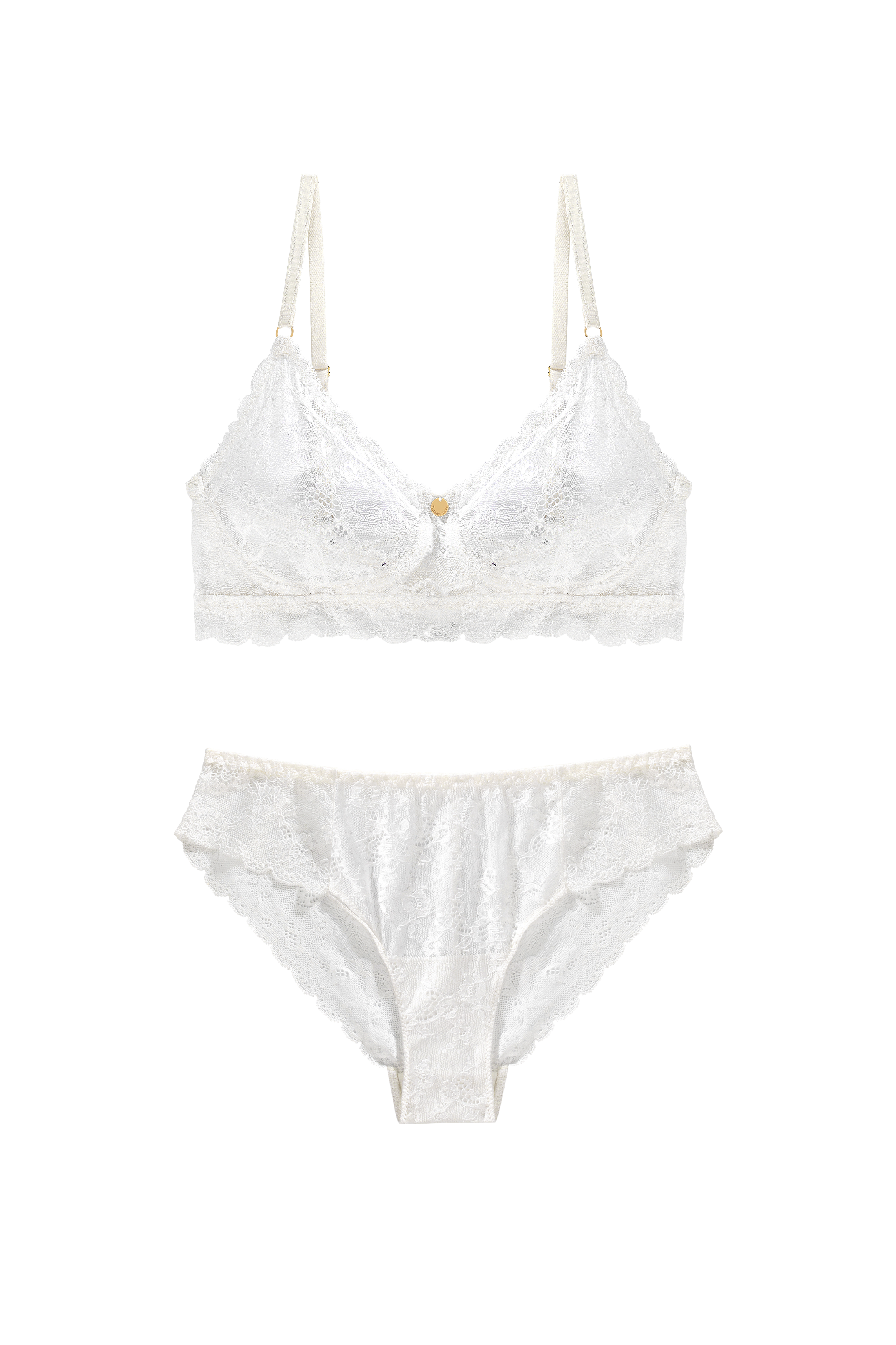 witte lingerie set met brief