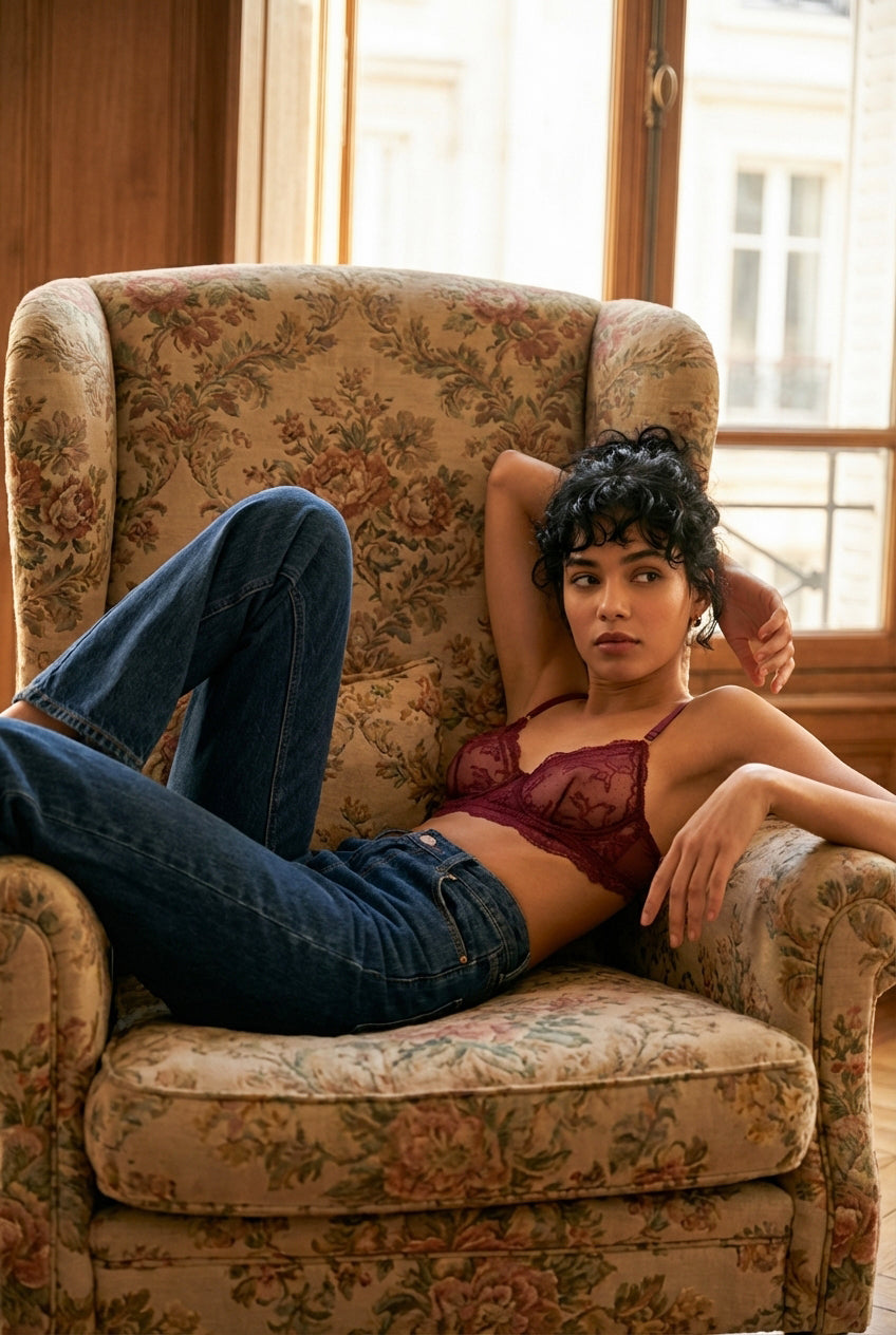 Premium bralette zonder beugel plum