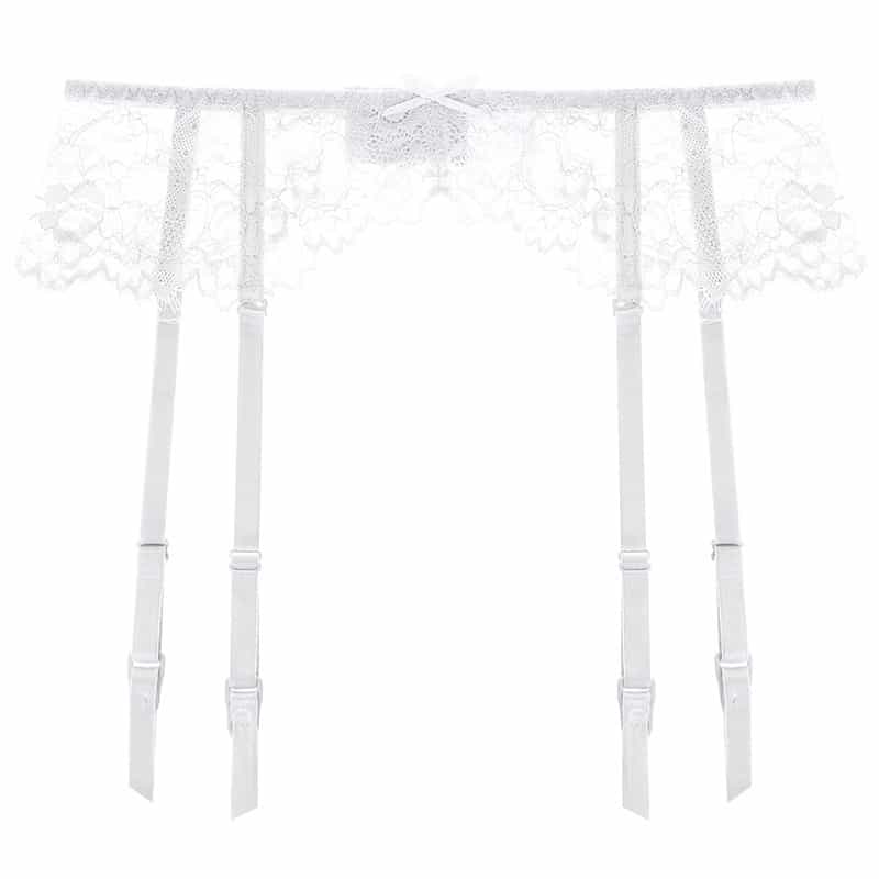 Witte jarretels lingerie
