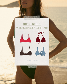 getekende bikini tops op blaadje van bikini gids en hulp bij kiezen leukste bikini blog
