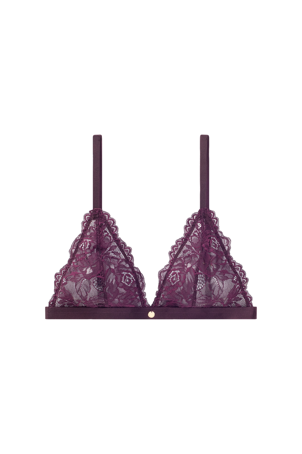 triangle bralette bh met bordeaux kant