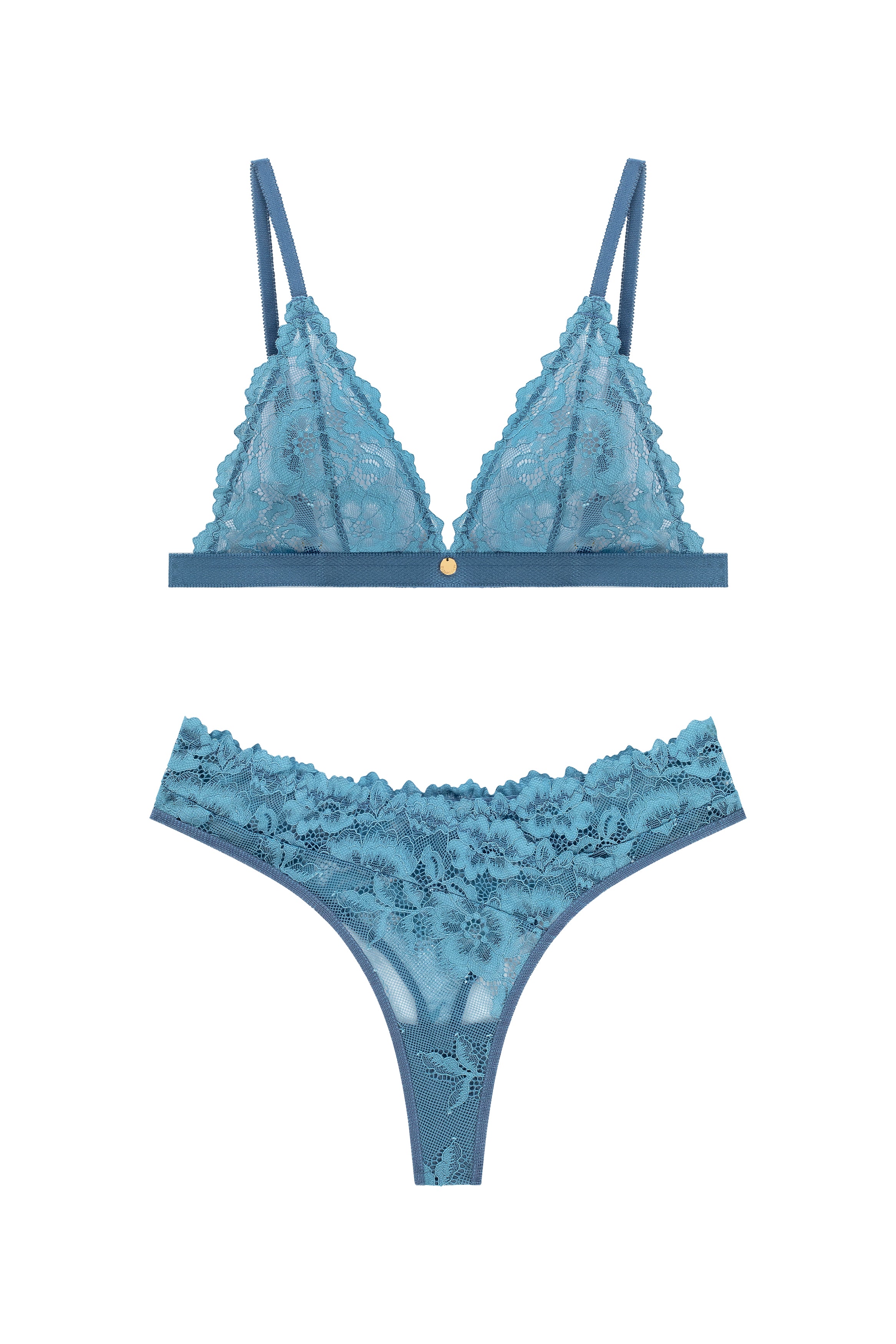 Blauw lingerie setje