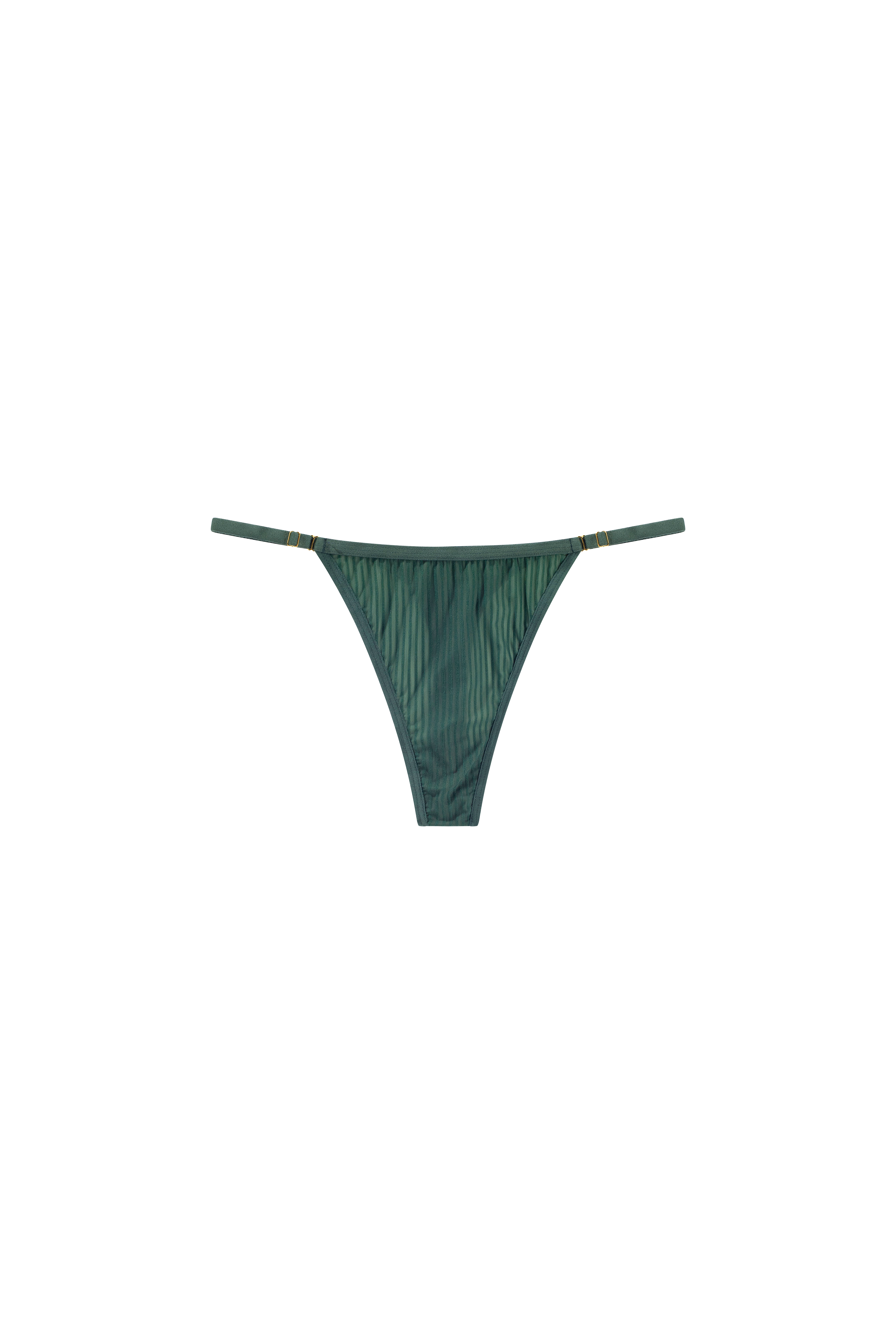 g-string groen met strepen en verstelbare bandjes