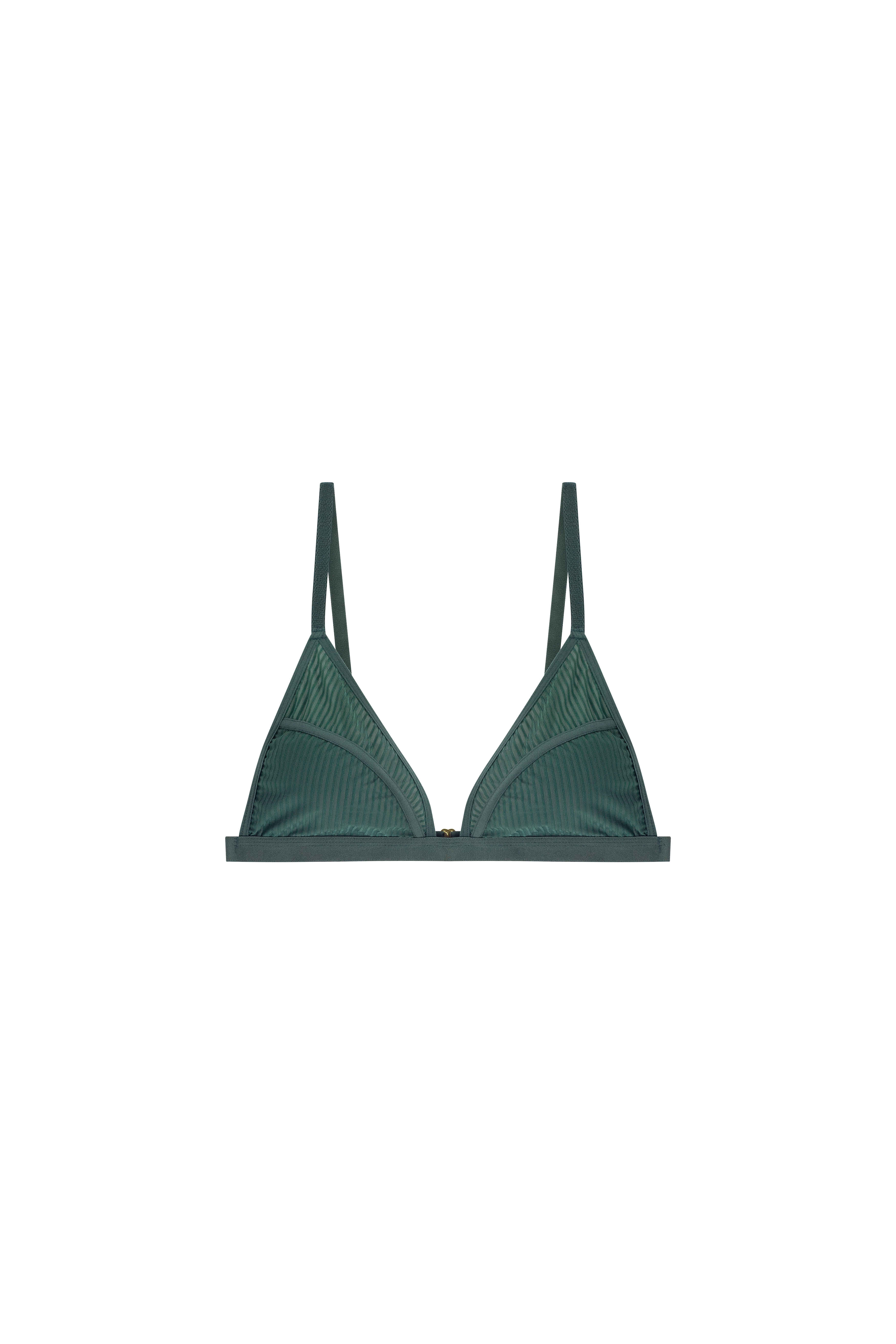 triangel bralette in het groen met strepen