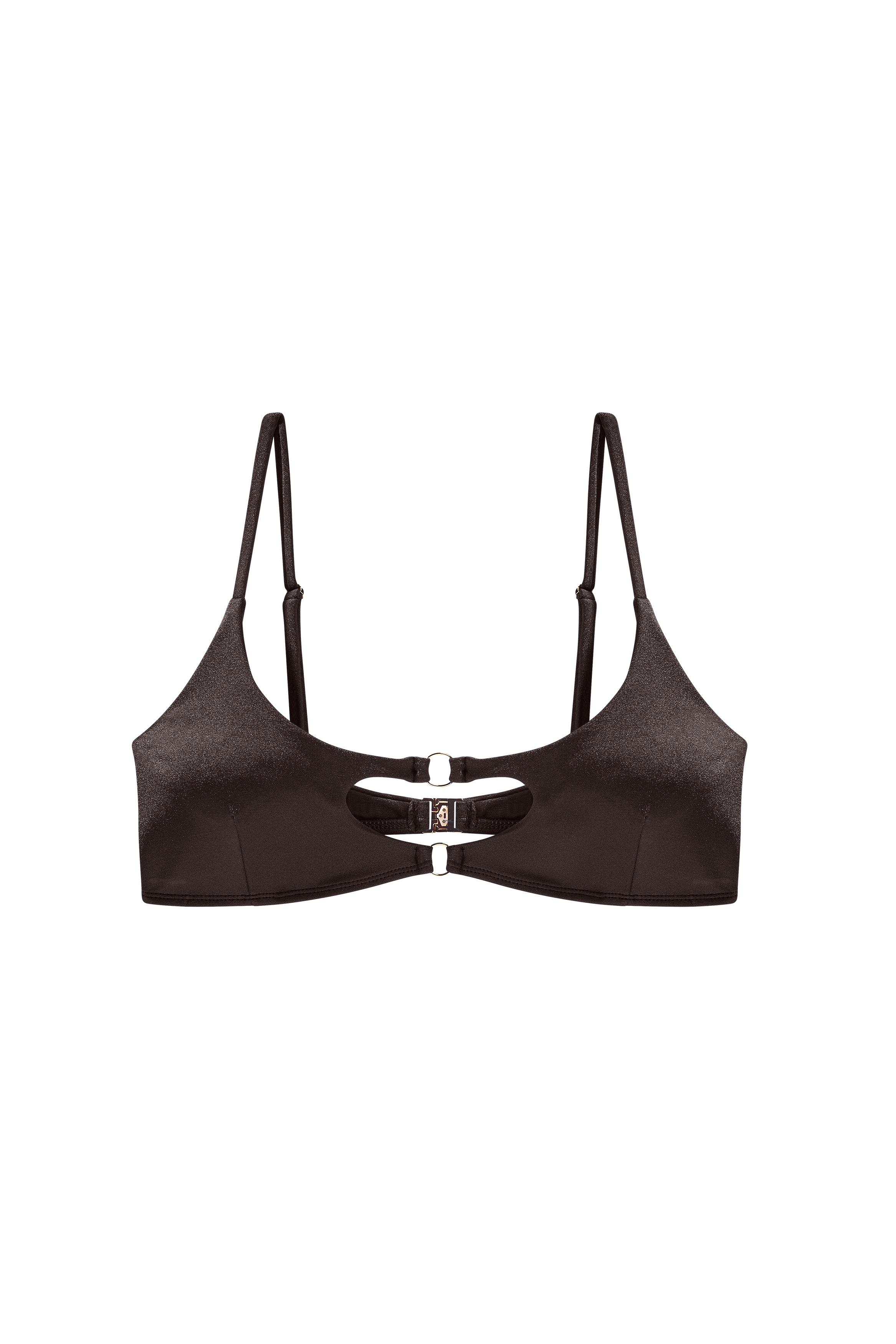 bikini ringetjes bruin bralette badkleding