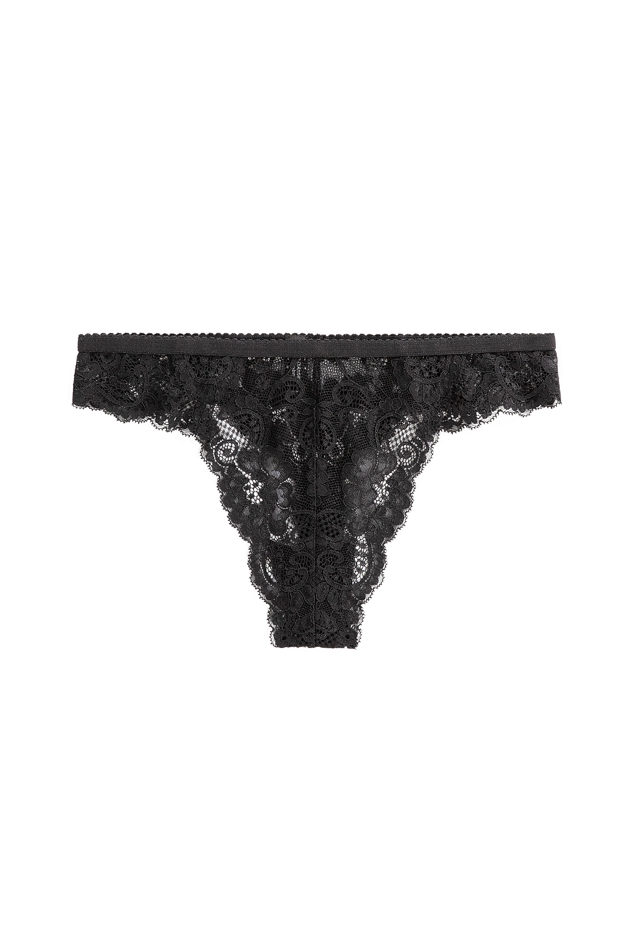 Black Lace String - Rosy