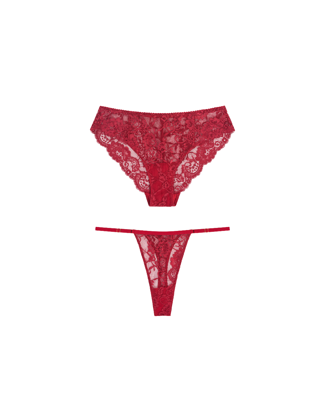 Savi string en hipster bundel donker rood