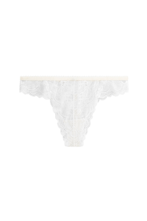 White hipster thong