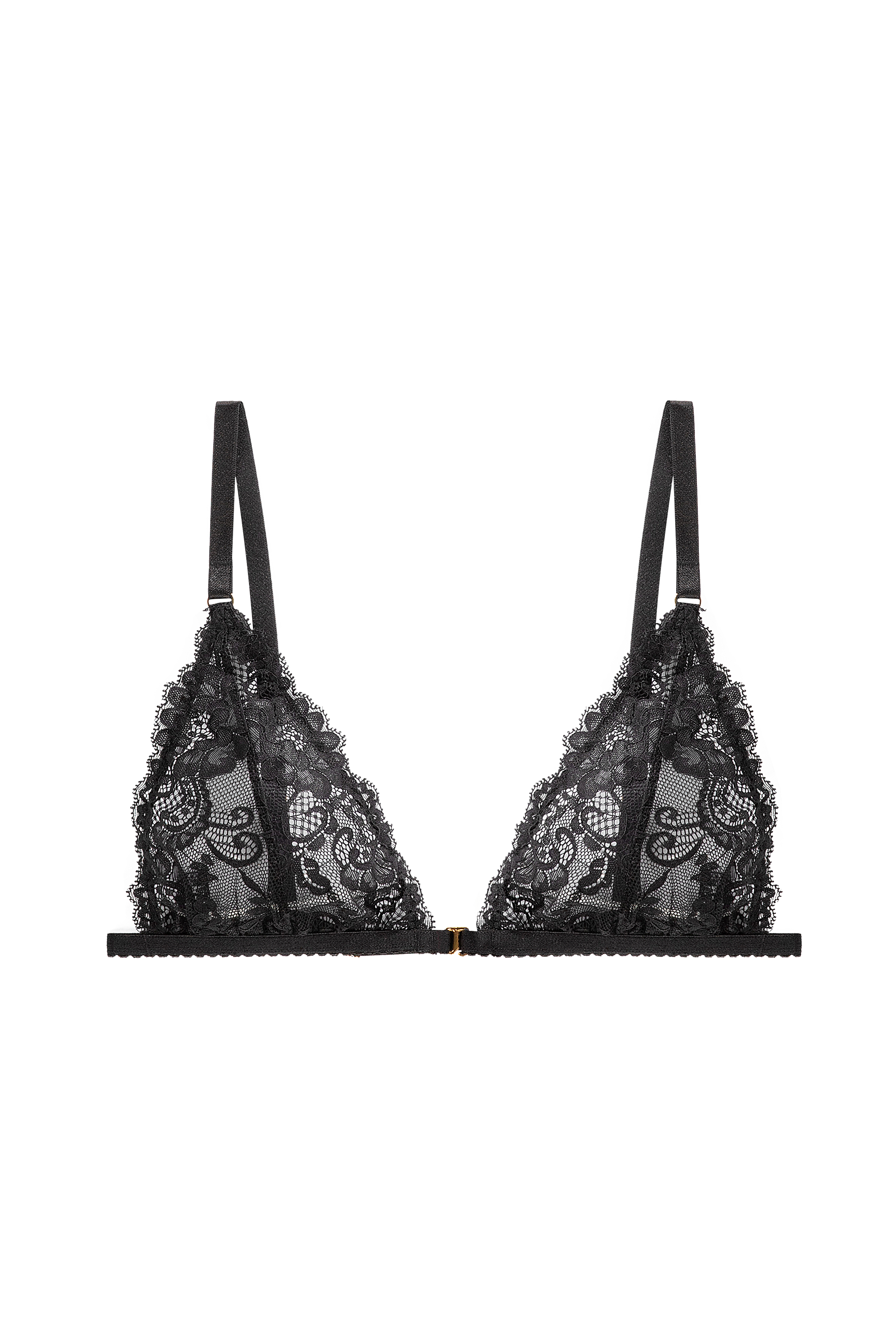 zwarte bralette van kant
