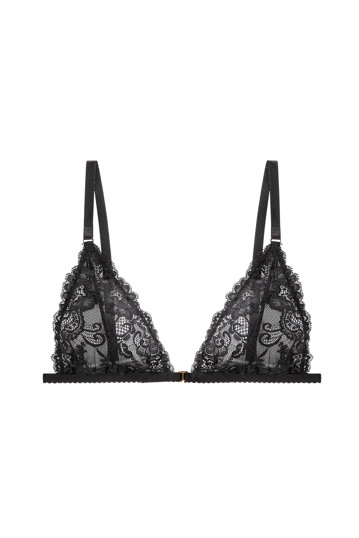 triangle bralette black