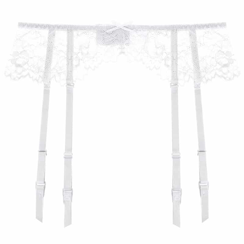 Witte jarretels lingerie